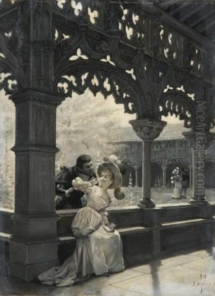 L'abbaye De Theleme Oil Painting by Louis Chalon