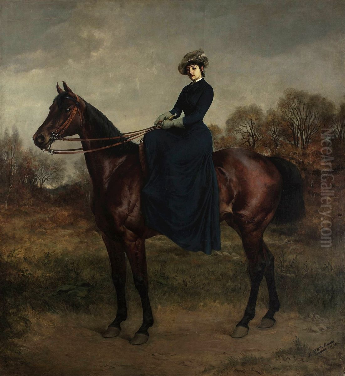 Amazon woman Oil Painting by Jan Rosen