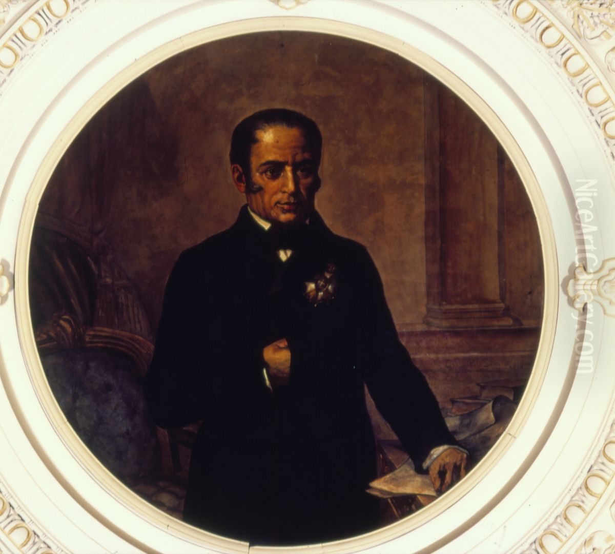 Retrato de Jose Clemente Pereira Oil Painting by Oscar Pereira Da Silva