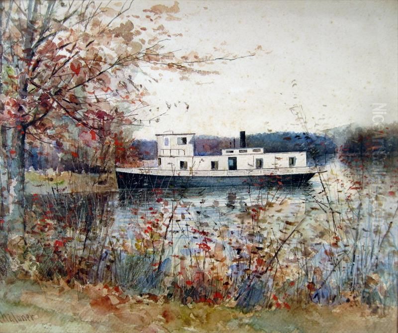 Riverboat Oil Painting by Walter L. Chaloner