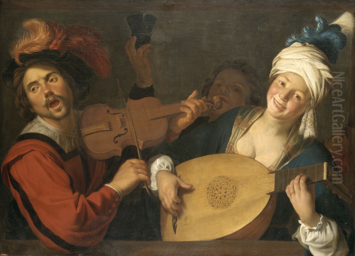 Le Concert Oil Painting by Gerard van Honthorst