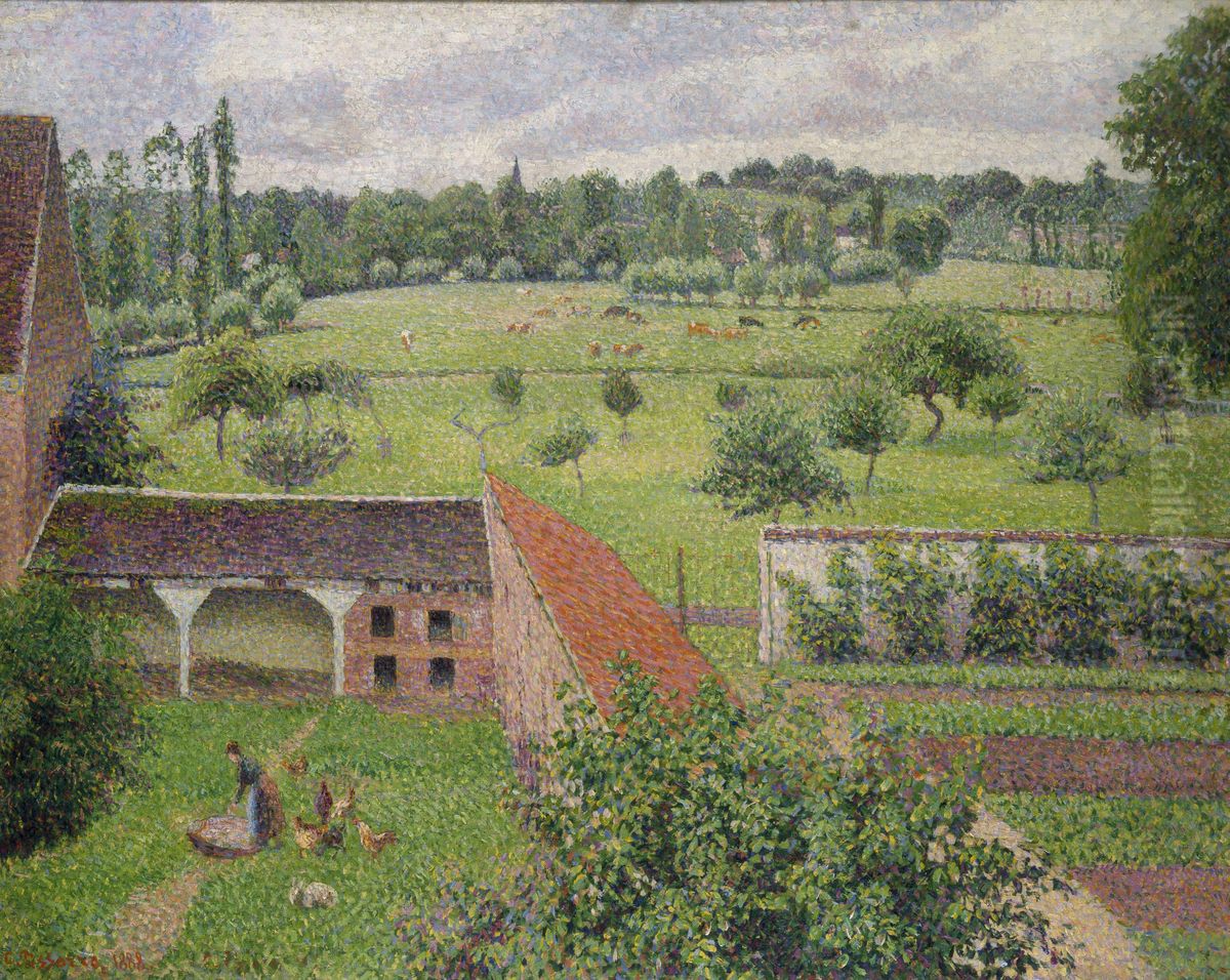 View from my Window, Eragny-sur-Epte Oil Painting by Camille Pissarro