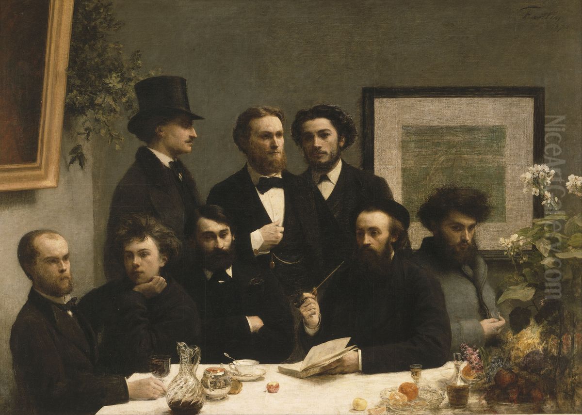 By the Table Oil Painting by Henri Fantin-Latour