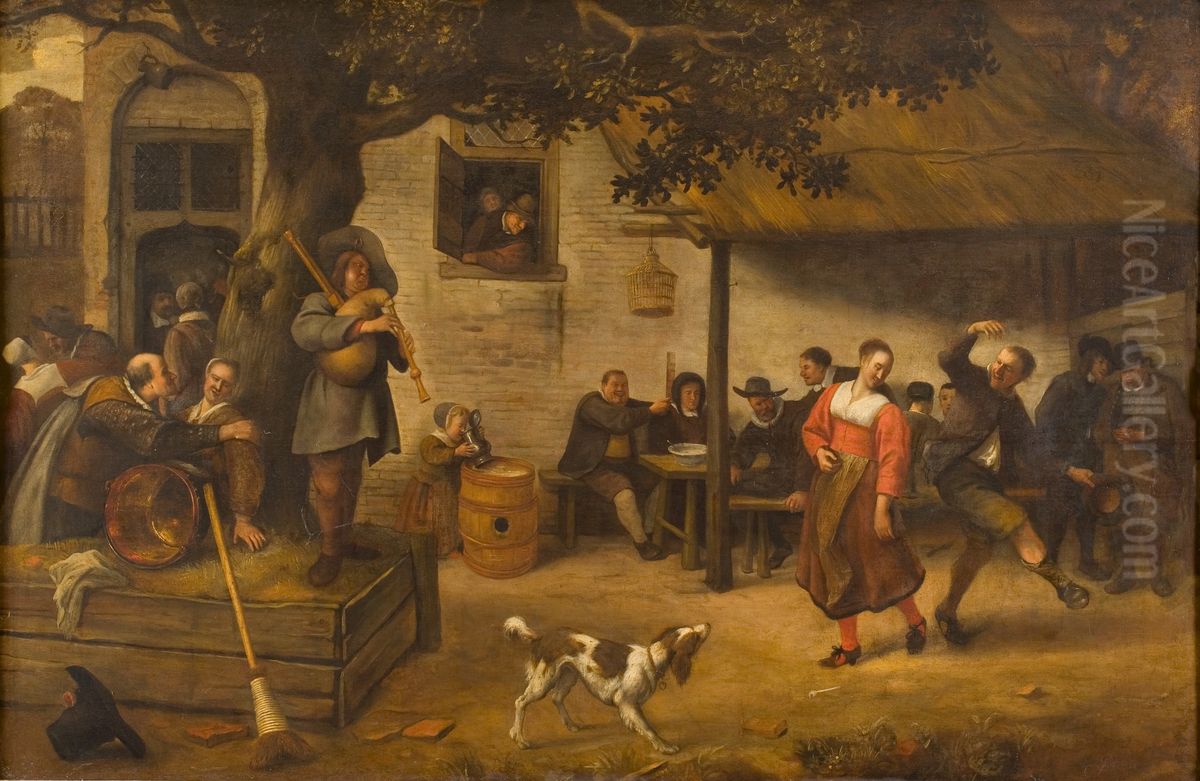Landelijk feest Oil Painting by Jan Steen