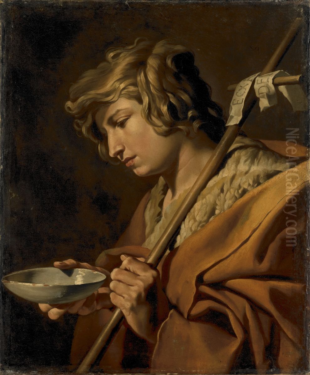 Johannes de Doper Oil Painting by Matthias Stom