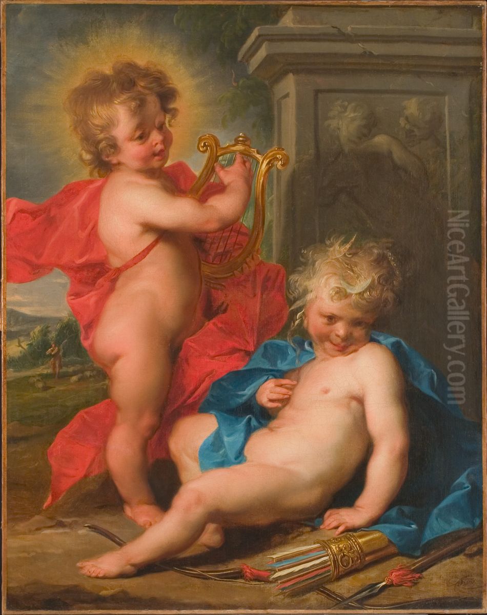 Apollo en Diana Oil Painting by Jacob de Wit