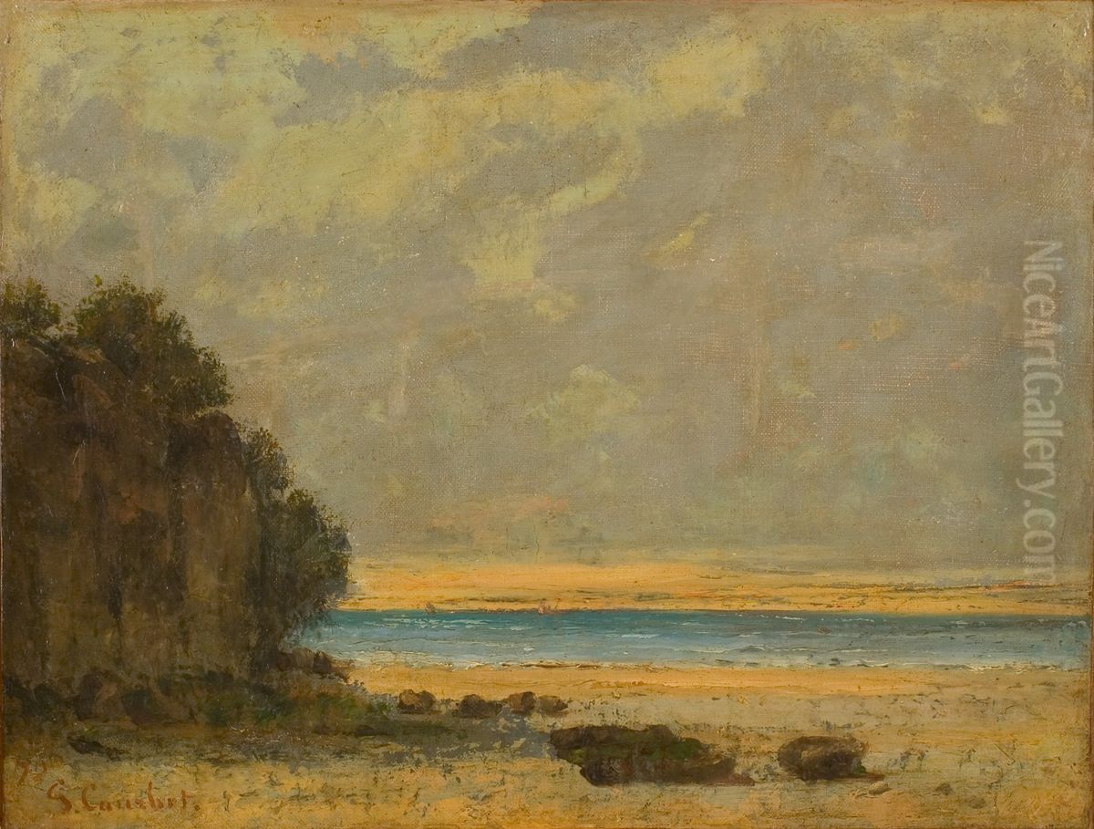 Strandgezicht (Petite Marine) Oil Painting by Gustave Courbet
