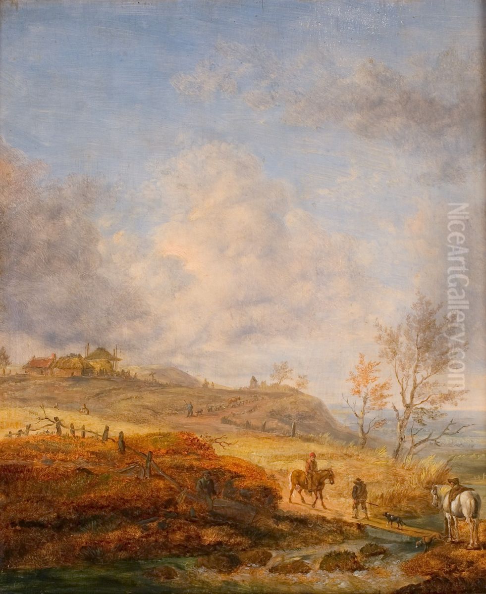 Heuvellandschap Oil Painting by Philips Wouwerman