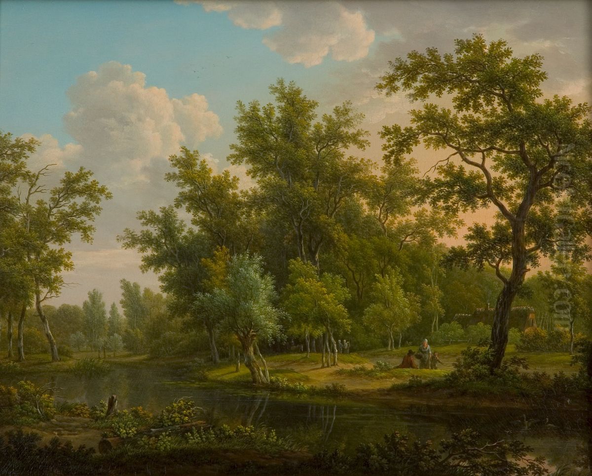 Boomrijk landschap Oil Painting by Willem Uppink