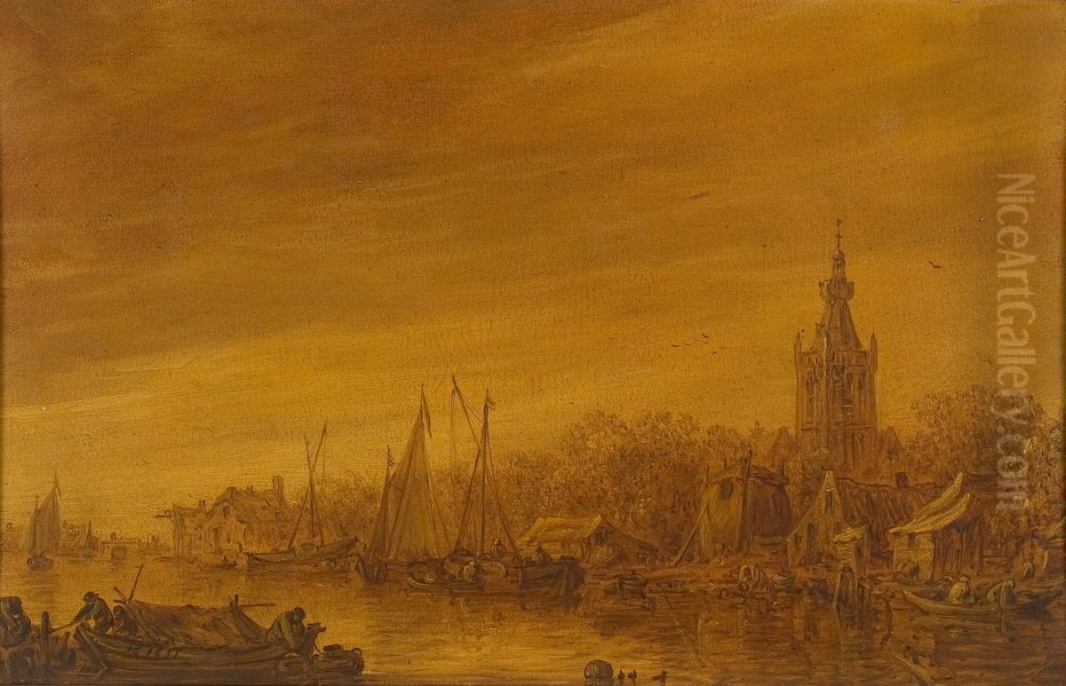 Gezicht op Overschie Oil Painting by Jan van Goyen