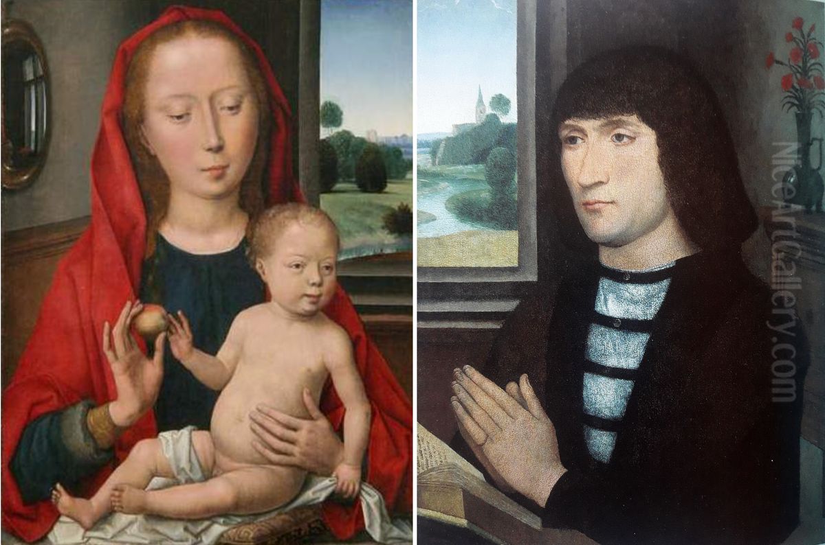 Triptic de Chicago Oil Painting by (manner of) Memling, Hans