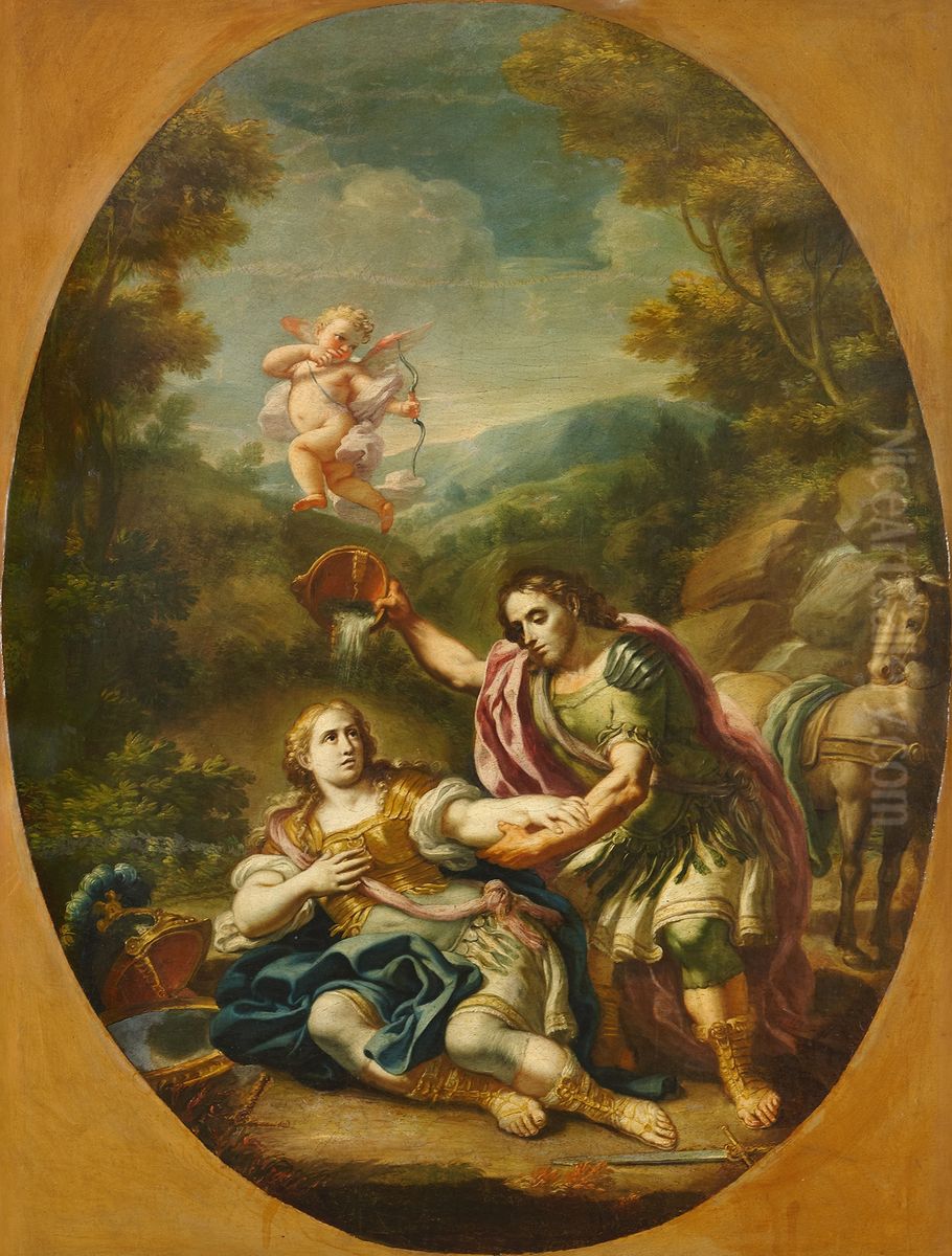 <<Tankred i Klorinda>> Oil Painting by Andrey Ivanovich Ivanov