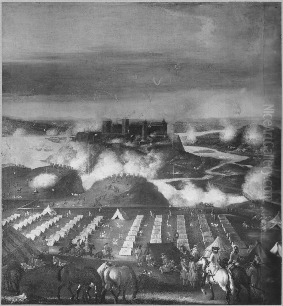 Bohus belagring Oil Painting by Johann Philipp Lemke