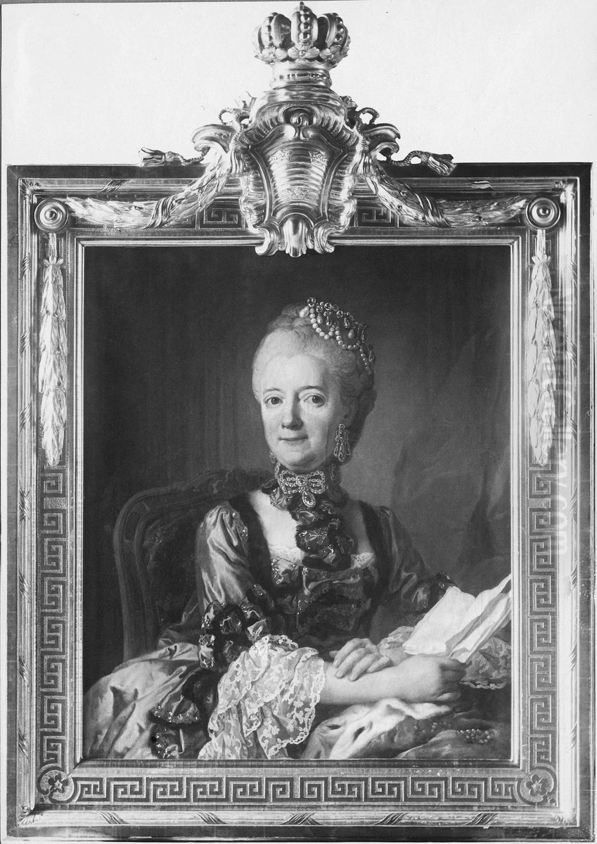 Lovisa Ulrika, 1720-1782, drottning av Sverige, prinsessa av Preussen Oil Painting by Lorens Pasch the Younger