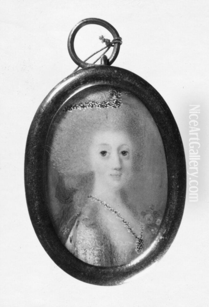 Sofia Magdalena, 1746-1813, drottning av Sverige (enligt Gripsholmsinventariet Sofia Albertina) Oil Painting by Anton Ulrik Berndes