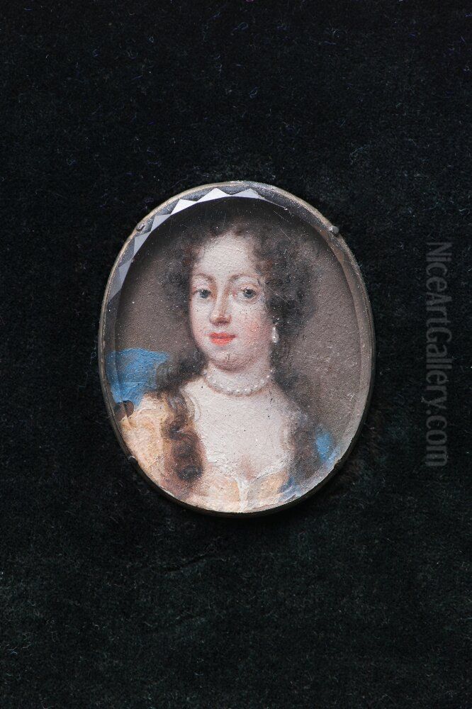 Anna Cruus af Gudhem (1654-1716), friherrinna. Maka till Claes Hermansson Fleming Oil Painting by Elias Brenner