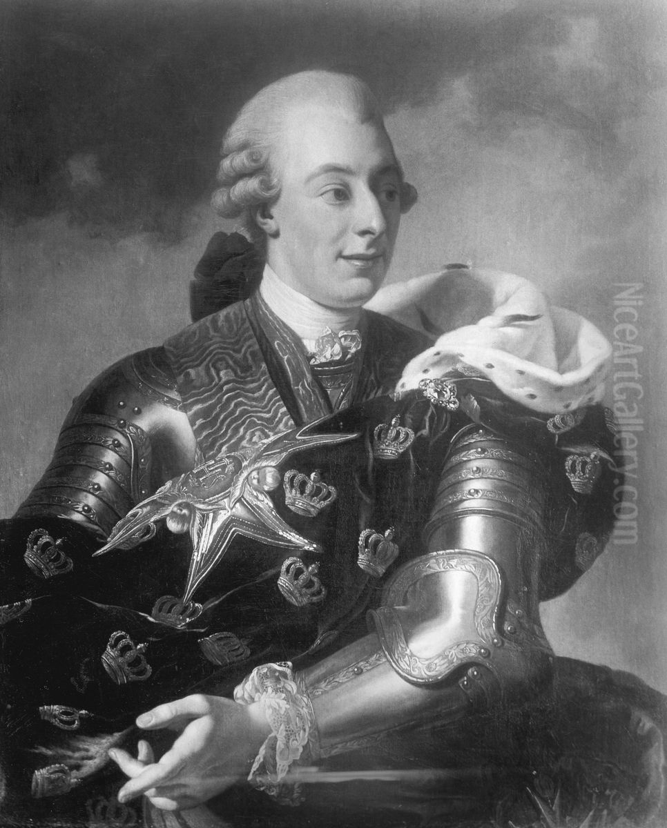 Gustav III (1746-1792), king of Sweden, married to Sofia Magdalena of Denmark Oil Painting by Alexander Roslin