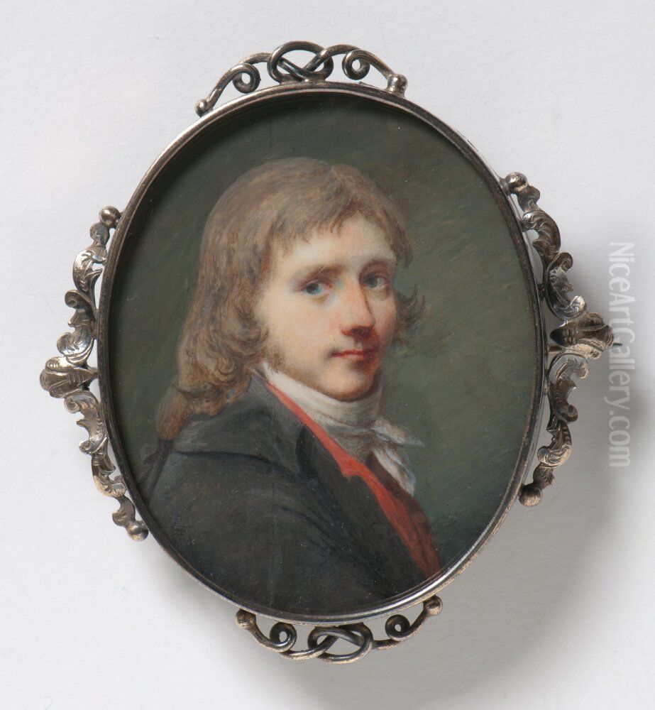 Per Krafft the Younger, Painter, Professor Oil Painting by Wilhelmina Krafft