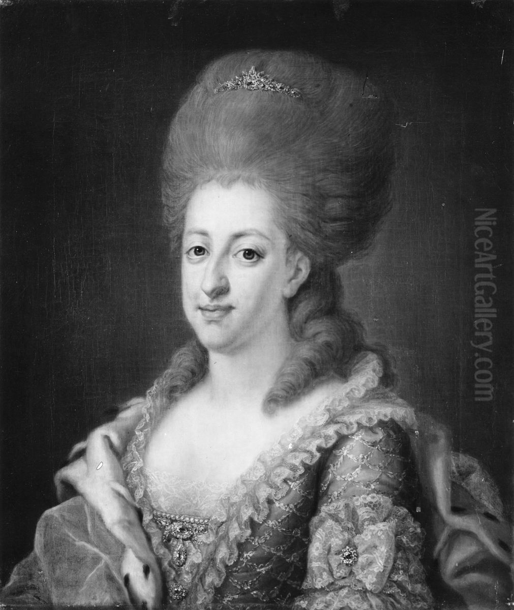 Sofia Magdalena, 1746-1813, prinsessa av Danmark drottning av Sverige Oil Painting by Adolf Ulrik Wertmuller