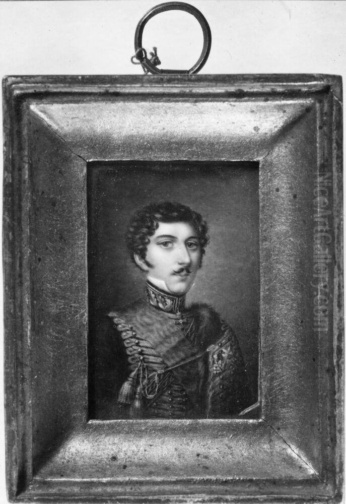 Oskar I, 1799-1718, kung av Sverige Oil Painting by Johan Way