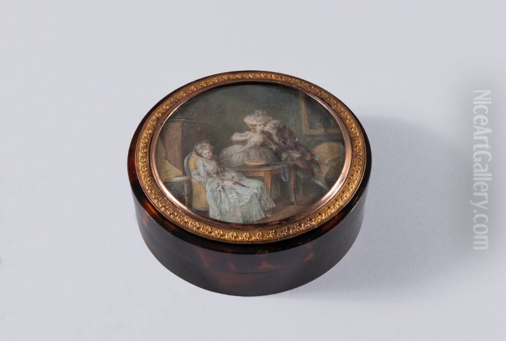 Den stulna kyssen Oil Painting by Niclas Lafrensen