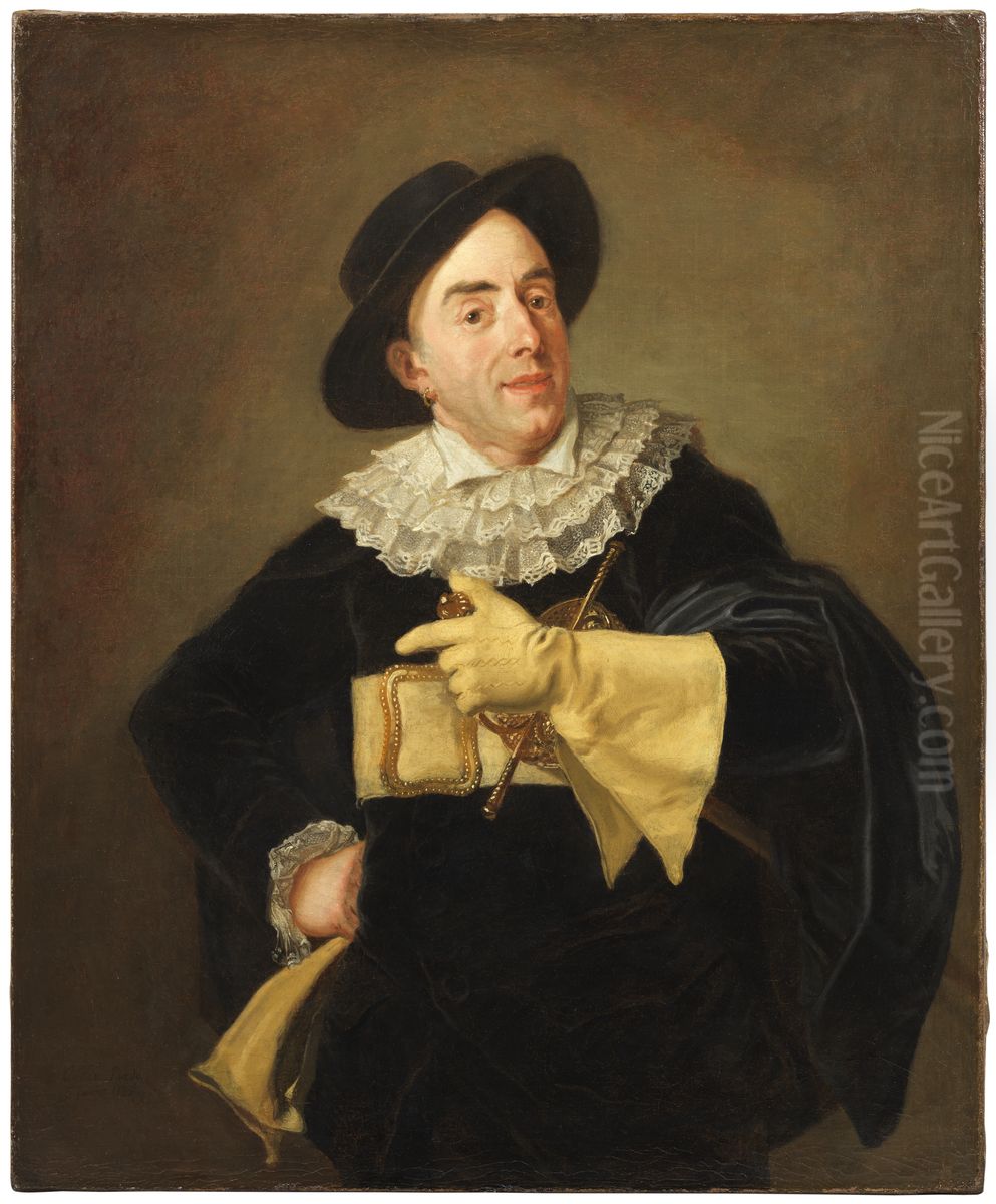 Portrait of the Actor Saint-Ange Oil Painting by Carl Frederik von Breda