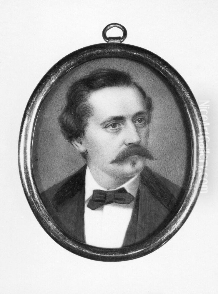 Edvard Swartz, 1826-1897 Oil Painting by Elise Arnberg