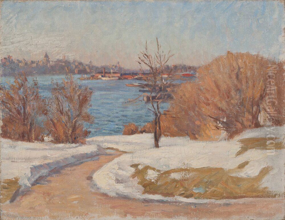 Late Winter, Waldemarsudde Oil Painting by Prince Eugen, Duke of Narke