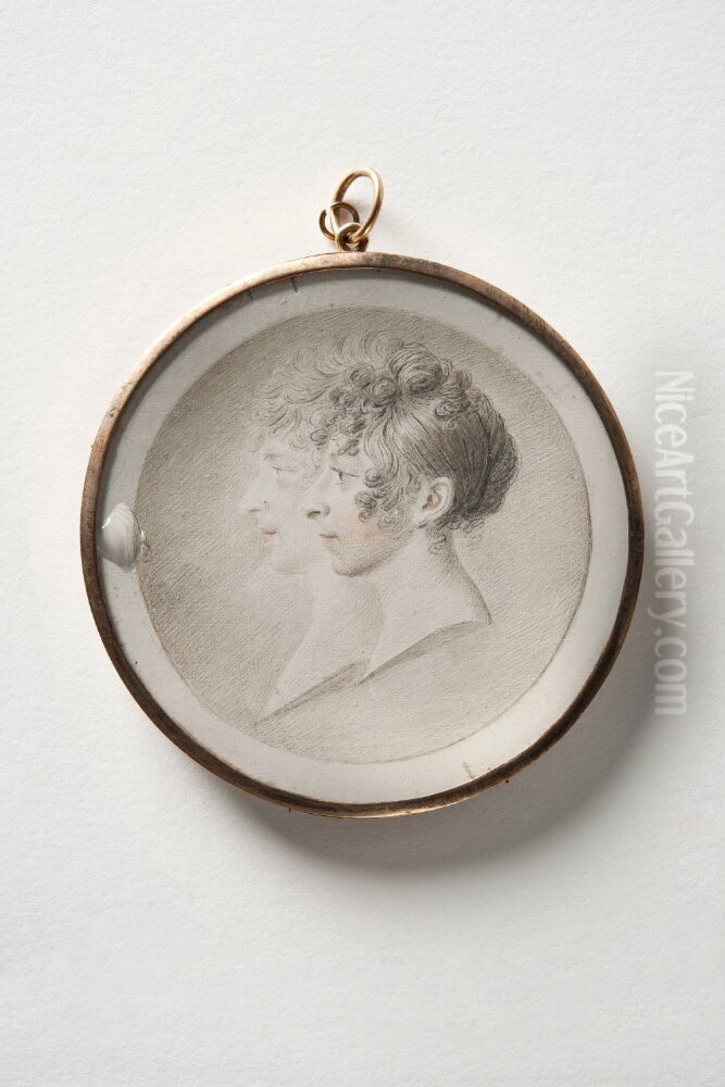 Two women Oil Painting by Cornelius Hoeyer