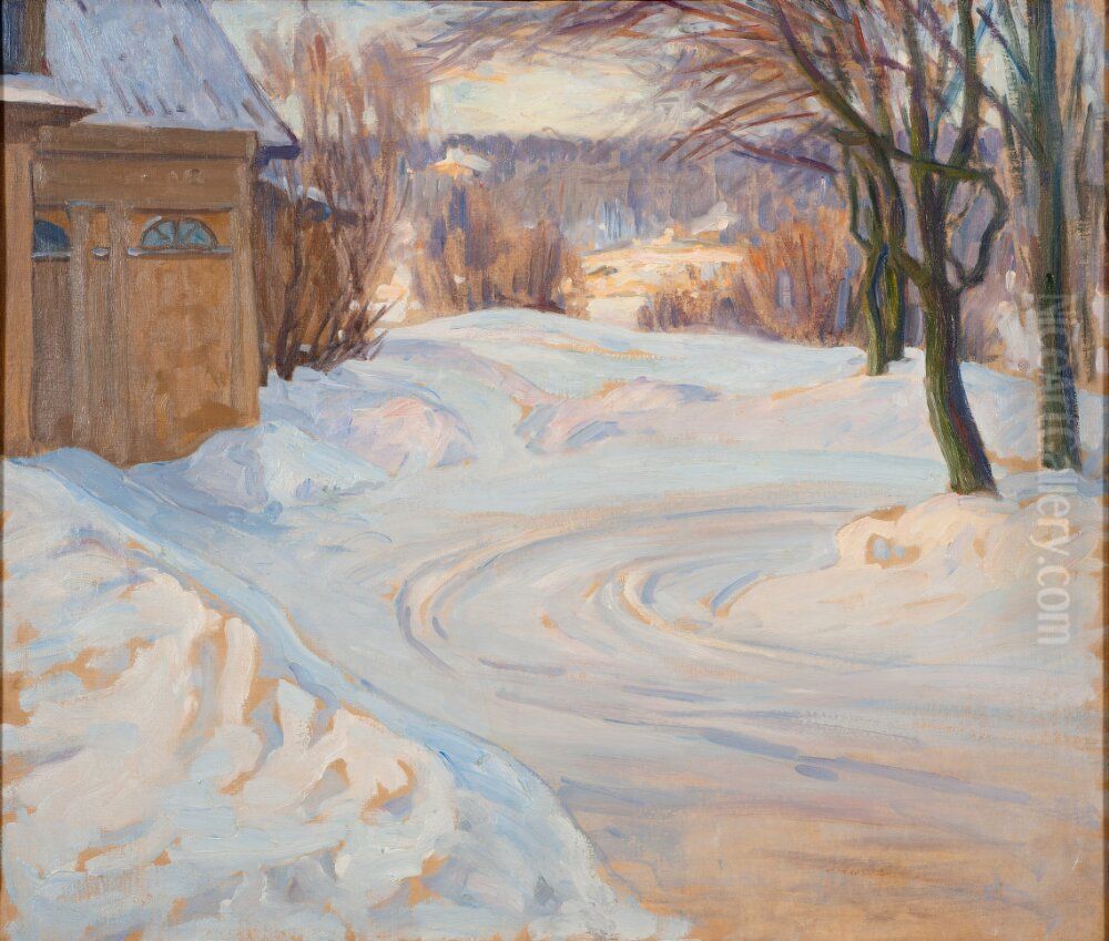 Vagen. Vinterbild Oil Painting by Prince Eugen, Duke of Narke