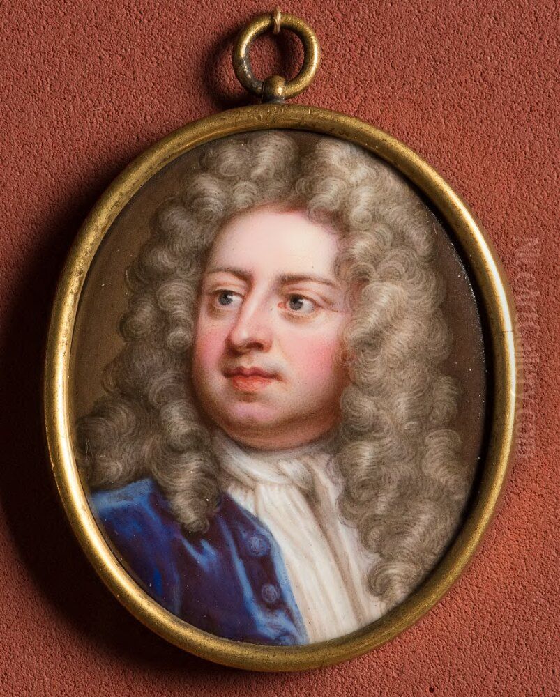 Lord Godolphin (efter original av G. Kneller?) Oil Painting by Charles Boit