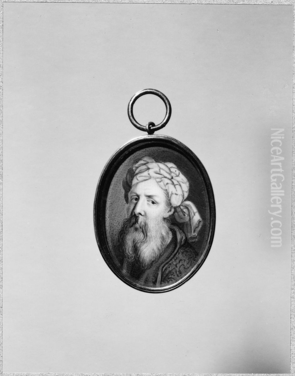 Apelles, forr kallad minister i Berlin (eventuellt Ali Aziz Efendi, se Grh 2636a) Oil Painting by Daniel Nikolaus Chodowiecki