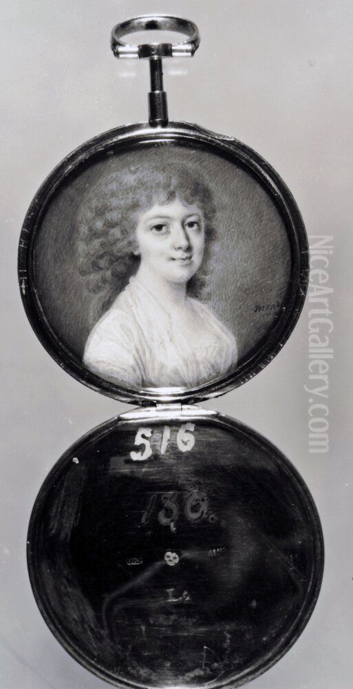 Okand ung dam Oil Painting by Anton Ulrik Berndes