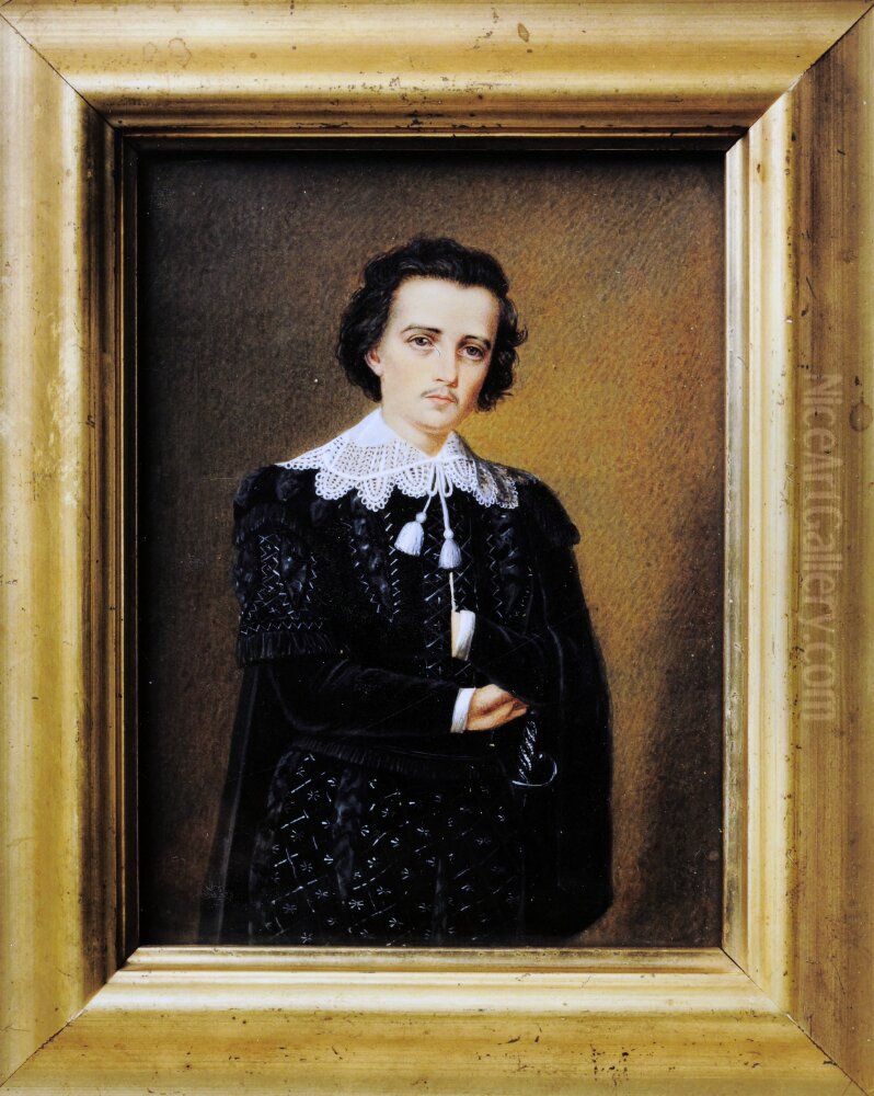Edvard Swartz, 1826-1897 Oil Painting by Elise Arnberg