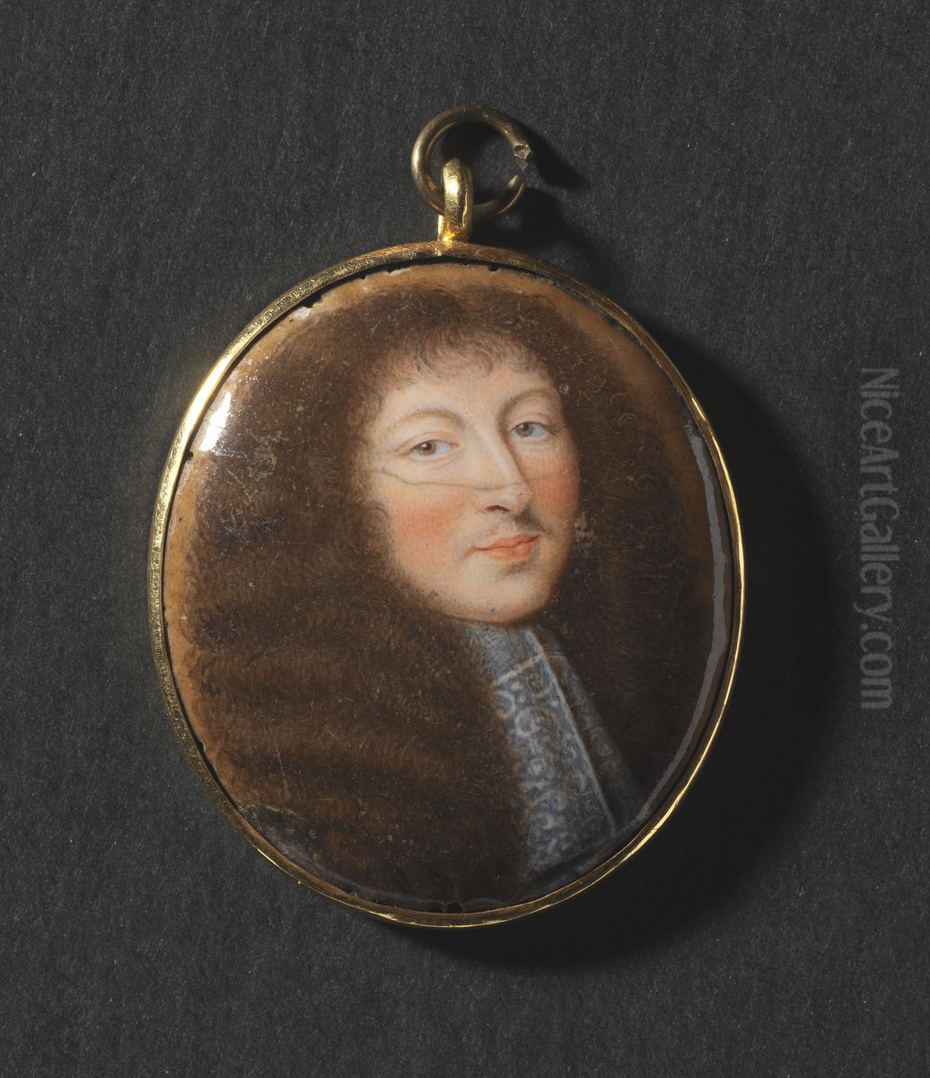 Louis XIV (1638-1715), kung av Frankrike Oil Painting by Jean Petitot