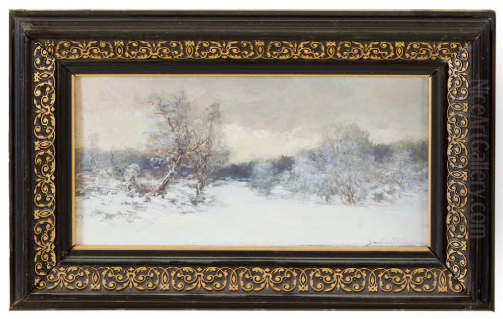Winter Scene at Ropsten Oil Painting by Severin Nilsson