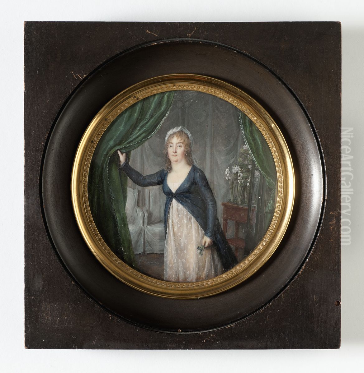 Marie Suzanne Docet de Surigny, g. markisinna de Bussiere de Roche Oil Painting by Jeanne Doucet de Surigny