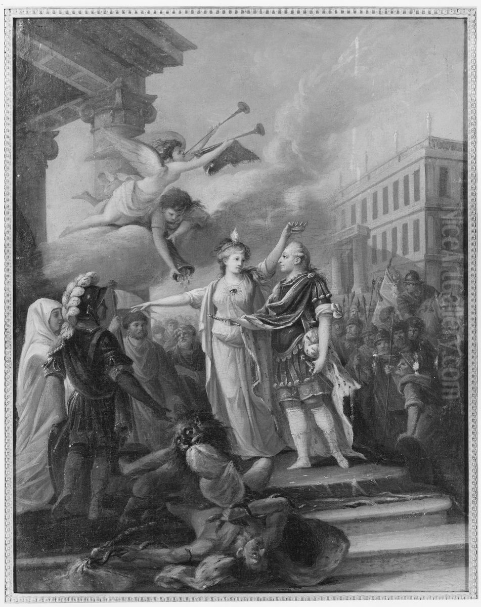 Gustav III (1746-1792) Apotes Oil Painting by Charles-Nicolas Cochin