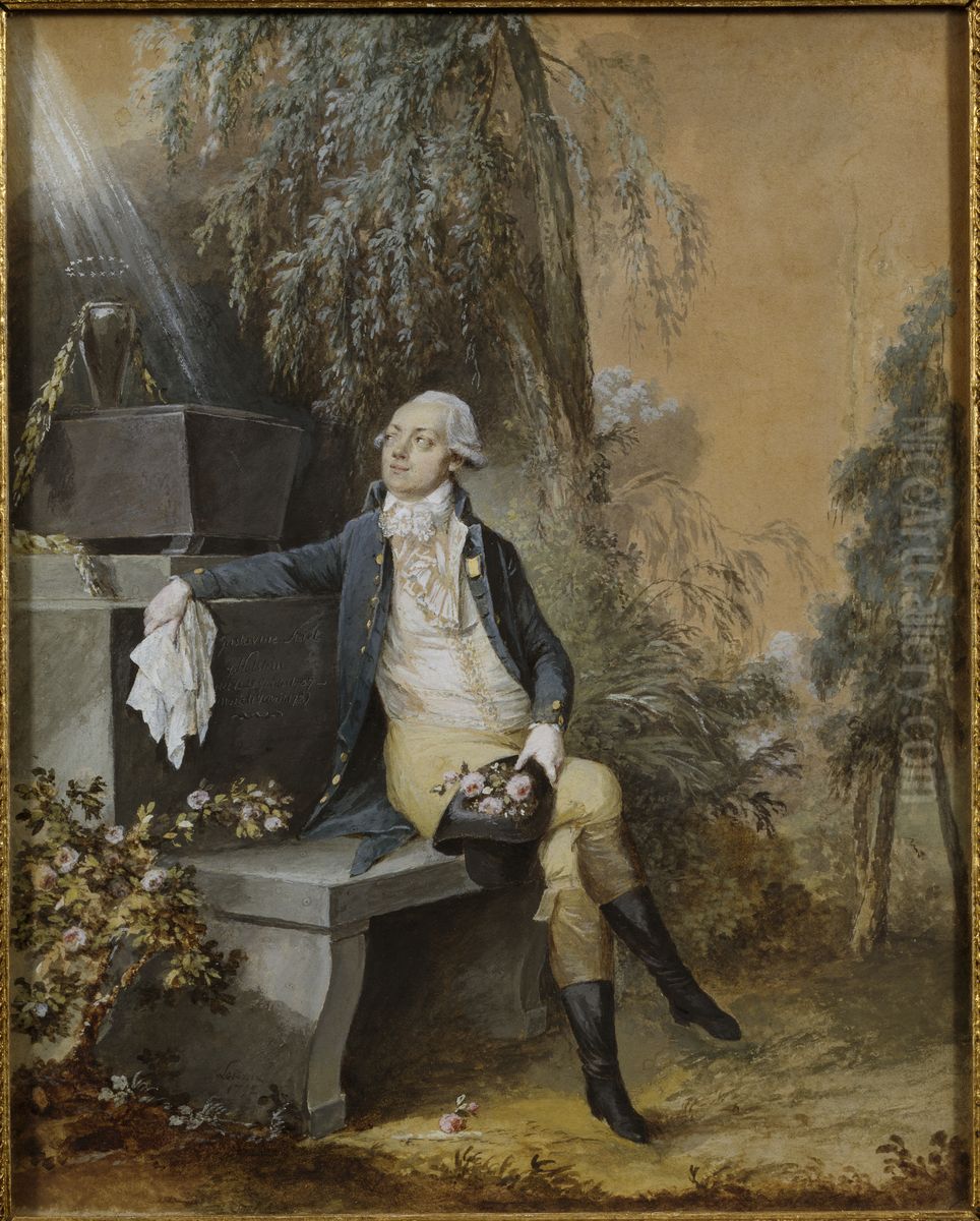 Ambassadoren friherre Erik Magnus Stael von Holstein (1749-1802) Oil Painting by Niclas Lafrensen