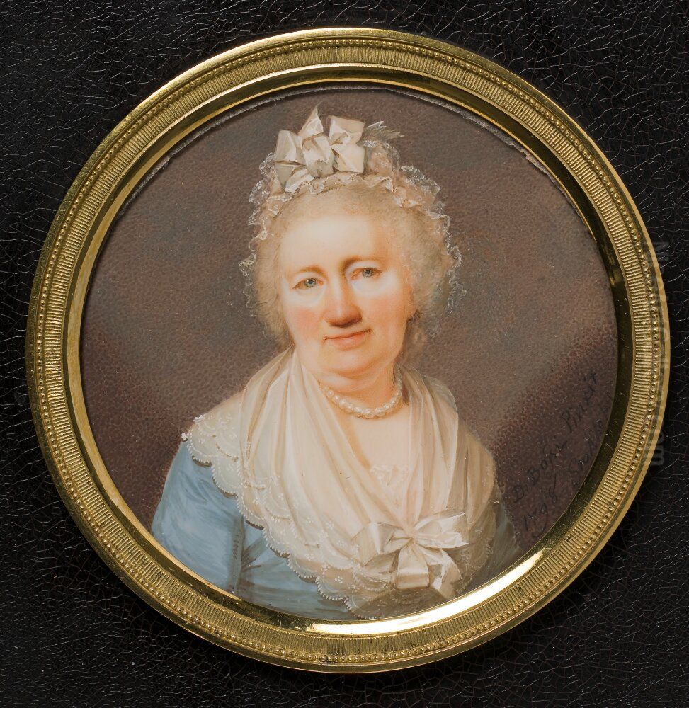 Maria Juliana Rothstein (1736-1821), gift med bruksagare Joakim Daniel Wahrendorff Oil Painting by Johann Dominik Bossi