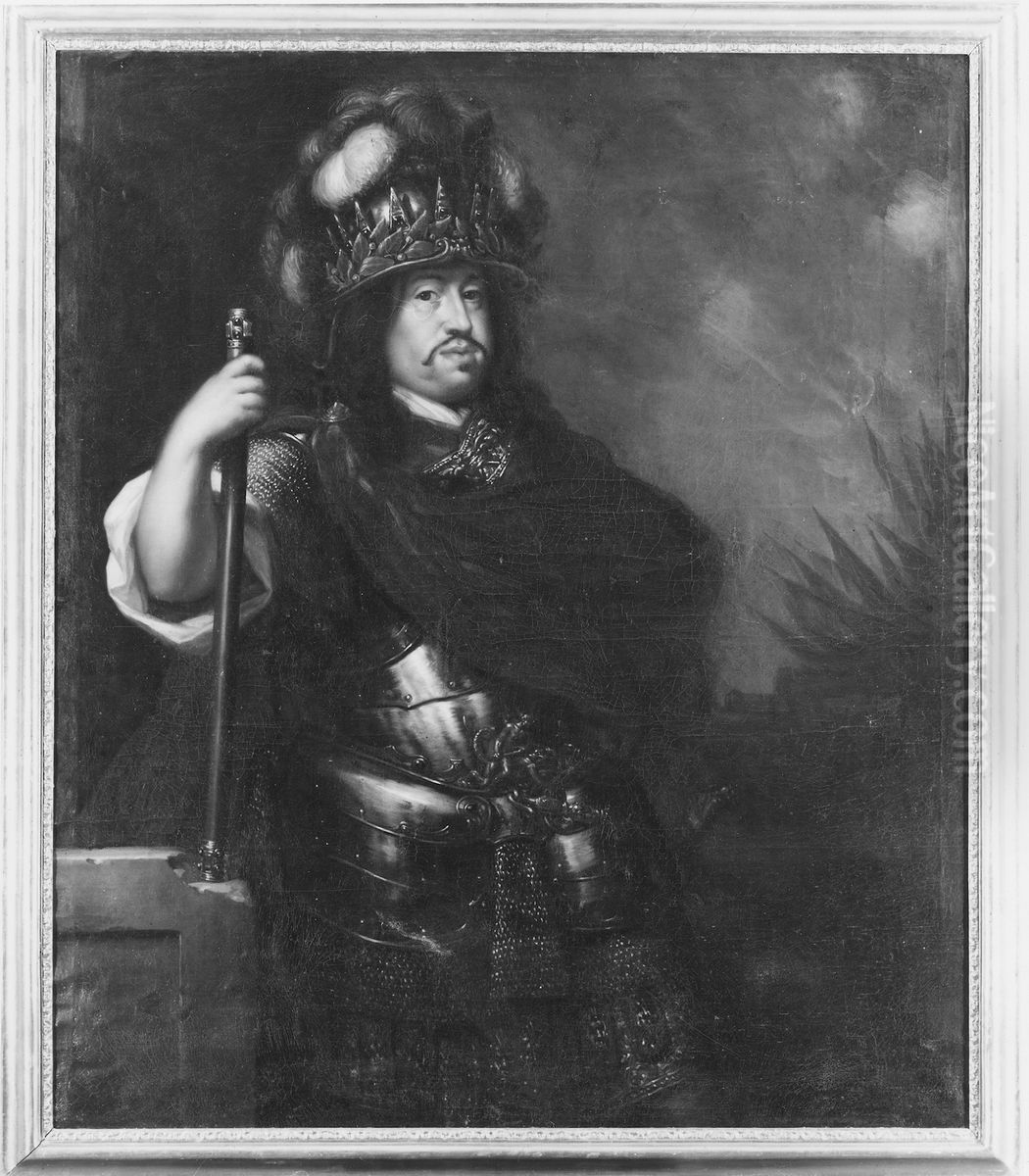 Karl X Gustav (1622-1660), pfalzgreve av Zweibrucken, kung av Sverige, gift med Hedvig Eleonora av Holstein-Gottorp Oil Painting by David Klocker Ehrenstrahl