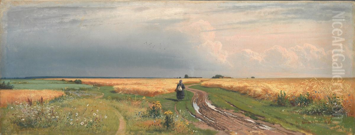 In the Rye Oil Painting by Ivan Shishkin