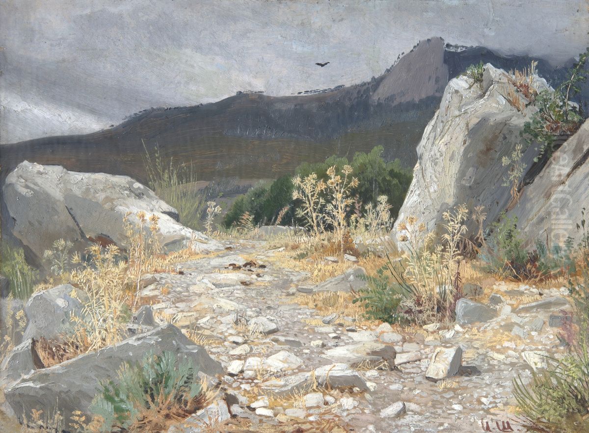 Mountain path. Crimea Oil Painting by Ivan Shishkin