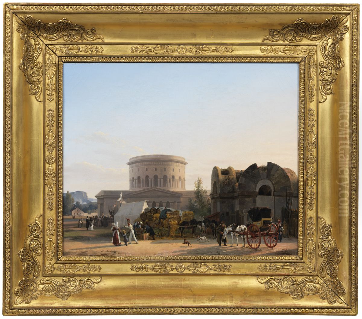 Vid Barriere de la Villette, Paris Oil Painting by Auguste-Xavier Leprince