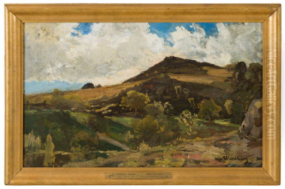 Mountains and Clouds Oil Painting by Alfred Wahlberg