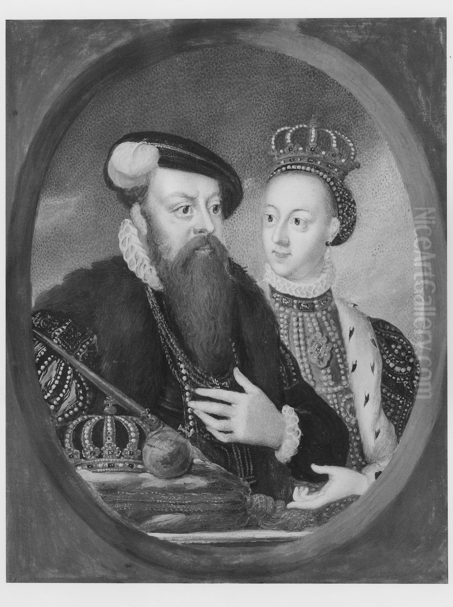 Margareta Leijonhufvud (1516-1551), drottning av Sverige Oil Painting by Niclas Lafrensen the Elder