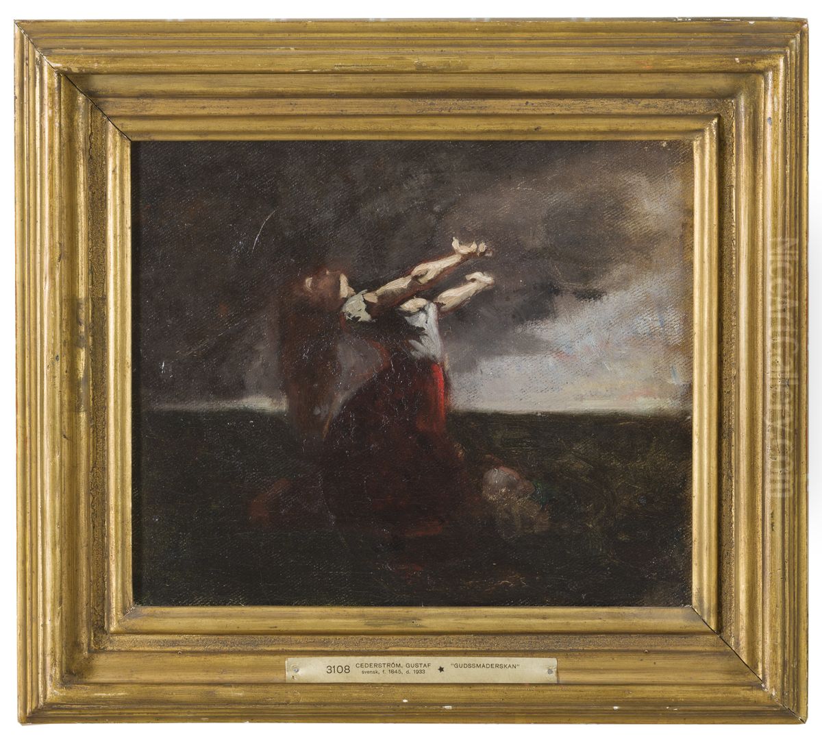 The Blasphemer Oil Painting by Gustaf Cederstrom