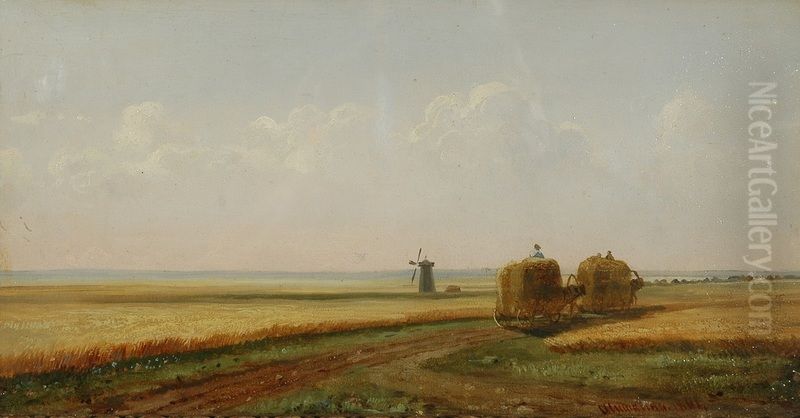 The Road in the Valley Oil Painting by Ivan Shishkin