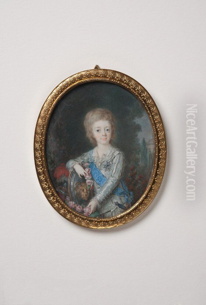 King Gustav IV Adolf of Sweden as a Child Oil Painting by Cornelius Hoeyer