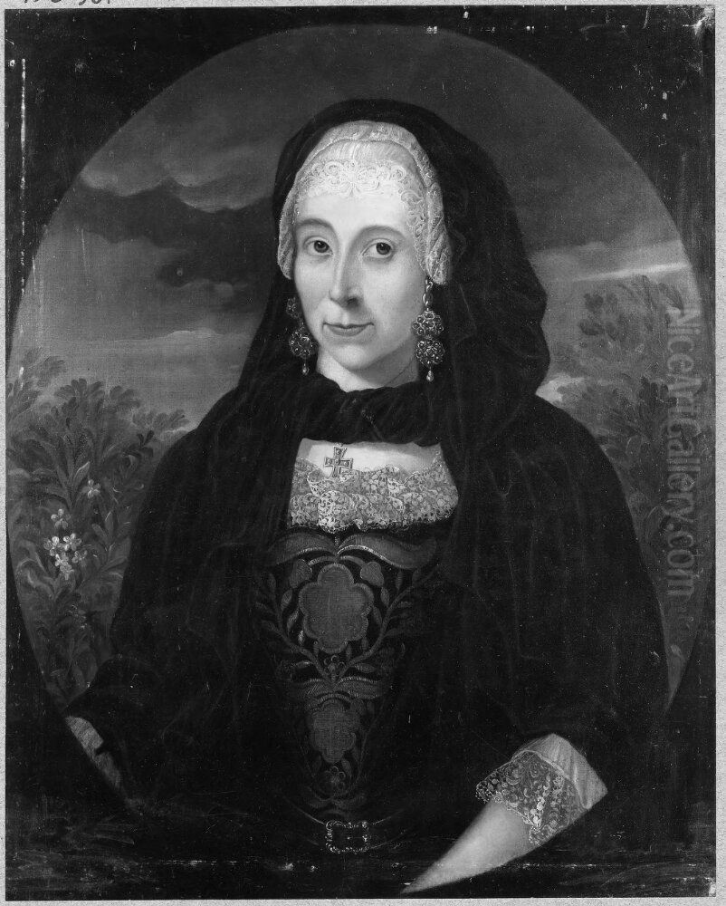 Okand kvinna Oil Painting by Johann Harper